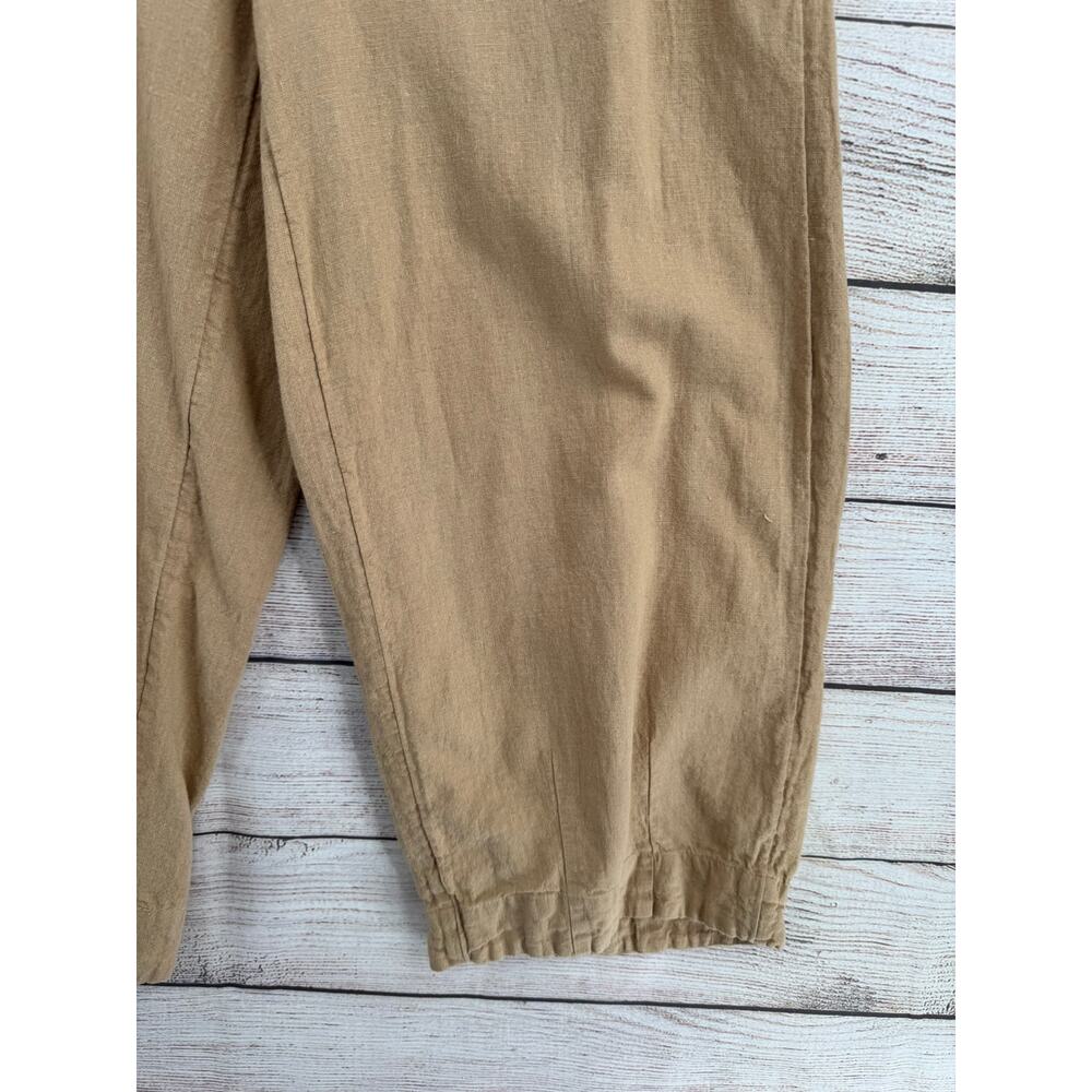 Free People Free EST Linen Blend Wide Leg Pull On Pants Womens Small Beige Tan - Picture 10 of 13